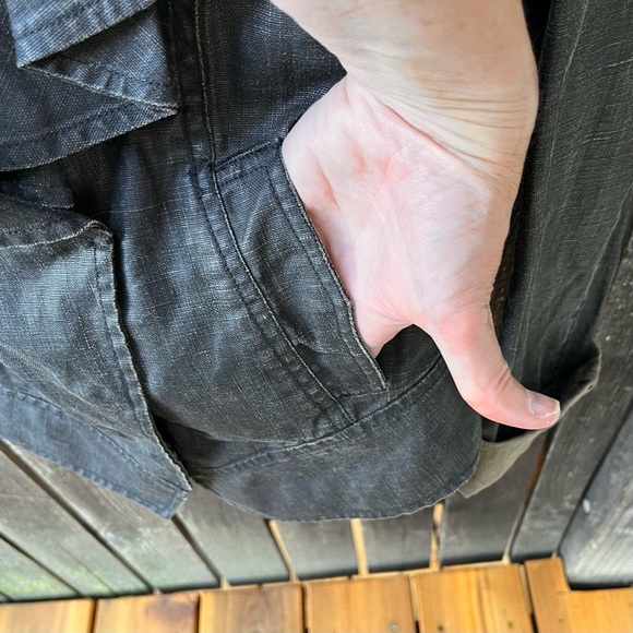 CAbi Waxed Linen Moto Jacket in Sz S - Picture 6 of 13